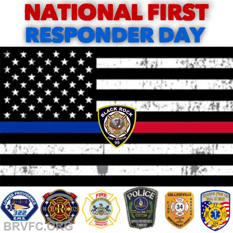 Happy National First Responder Day Black Rock Volunteer Fire Company