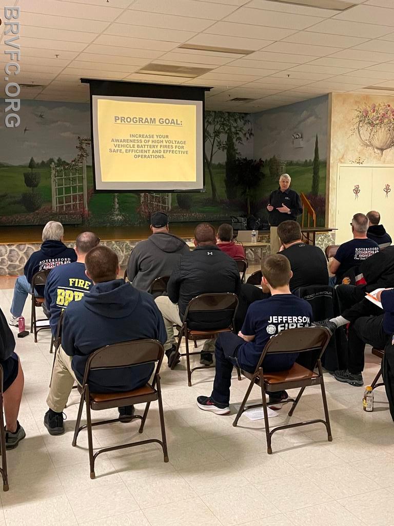 BRVFC Hosts Electric Car Training Black Rock Volunteer Fire Company